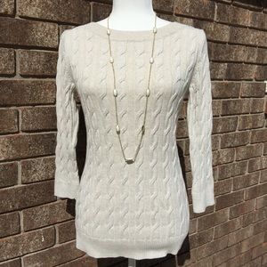 Ivory Ann Taylor LOFT Sweater